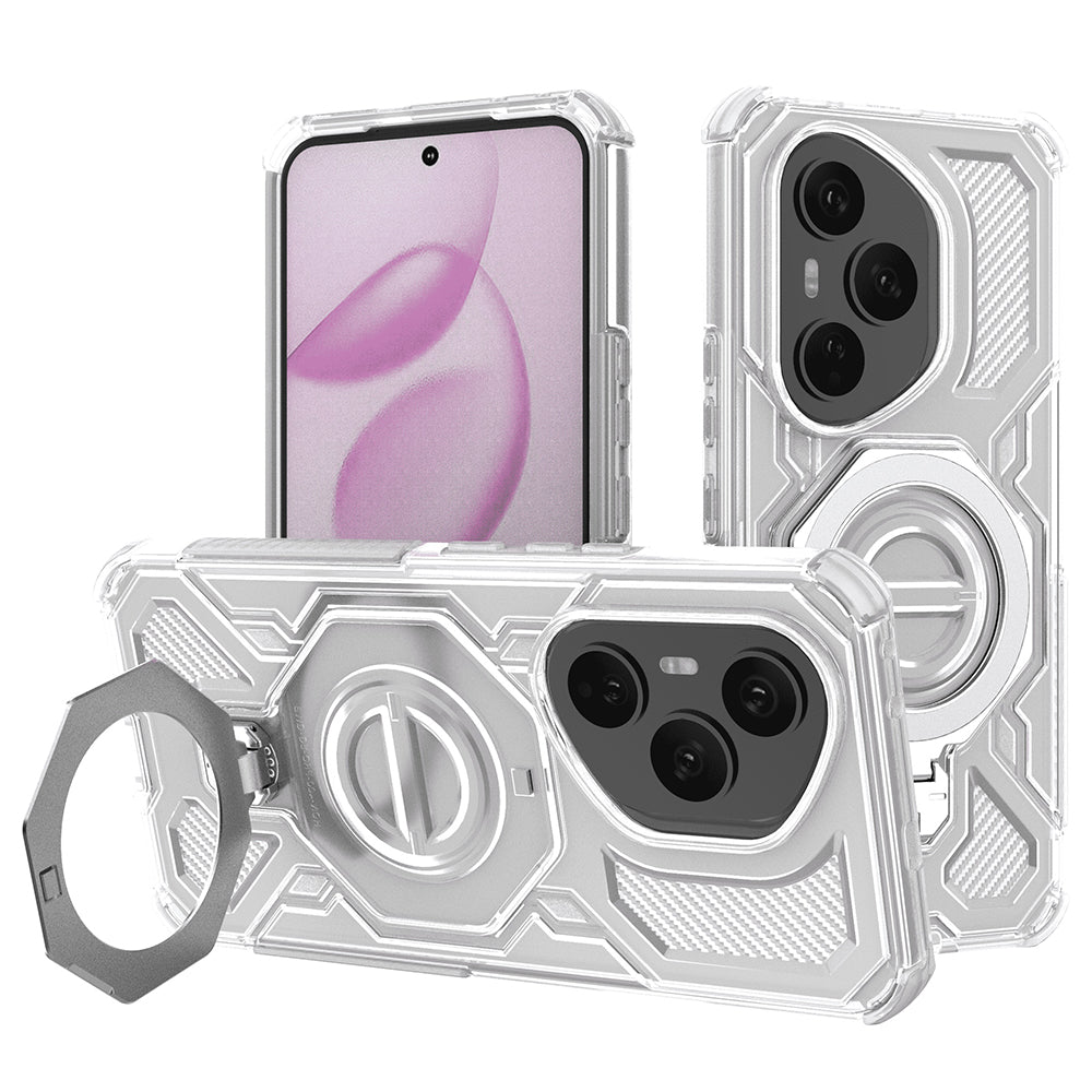 Hülle für Honor 400 Pro, Techsuit, Carbon Shield Pro, Weiß