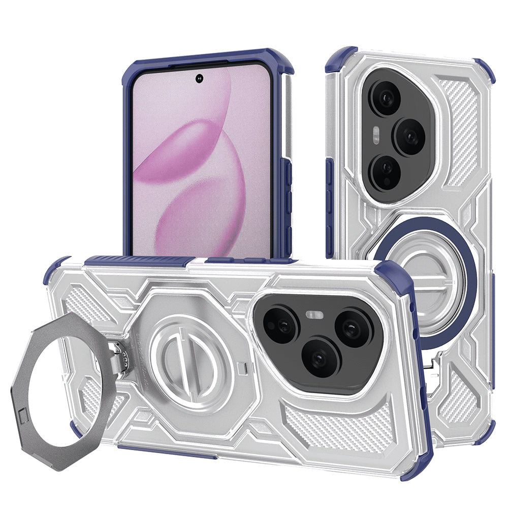 Custodia per Honor 400 Pro, Techsuit, Carbon Shield Pro, Blu
