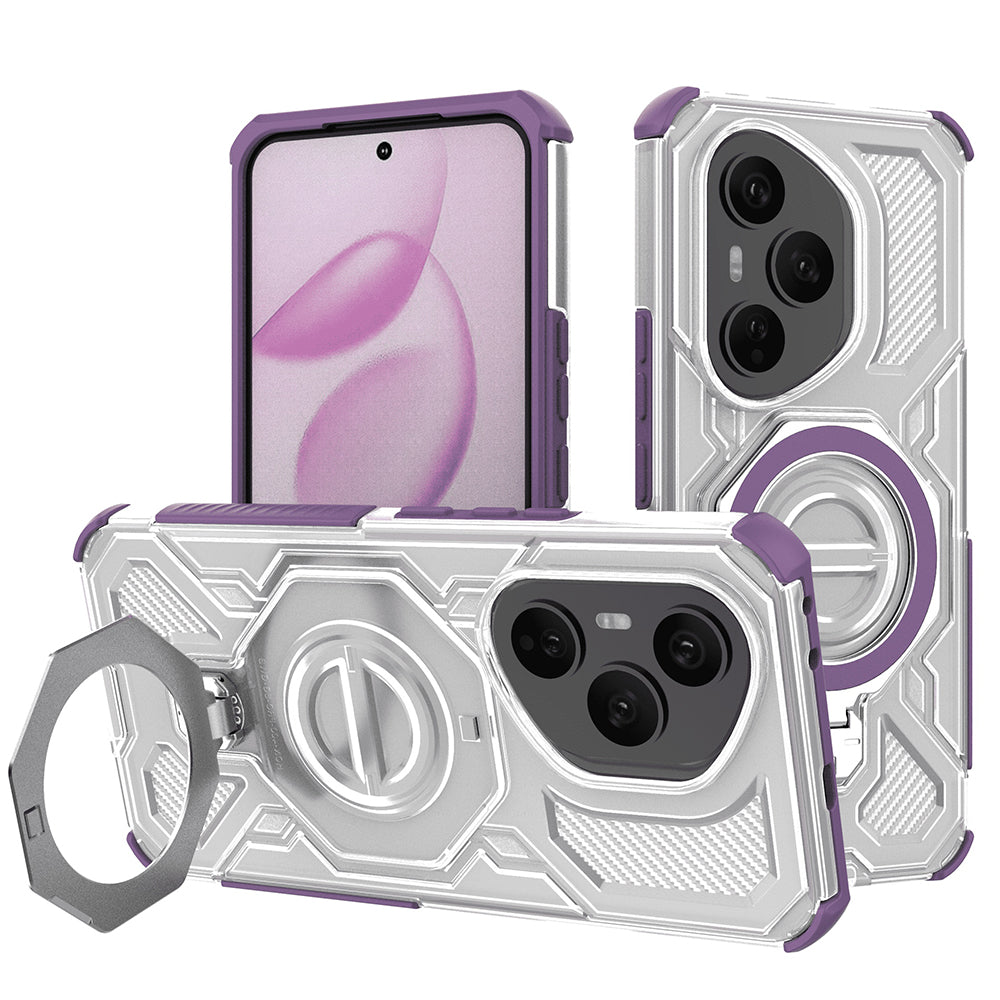 Custodia per Honor 400 Pro, Techsuit, Carbon Shield Pro, Viola