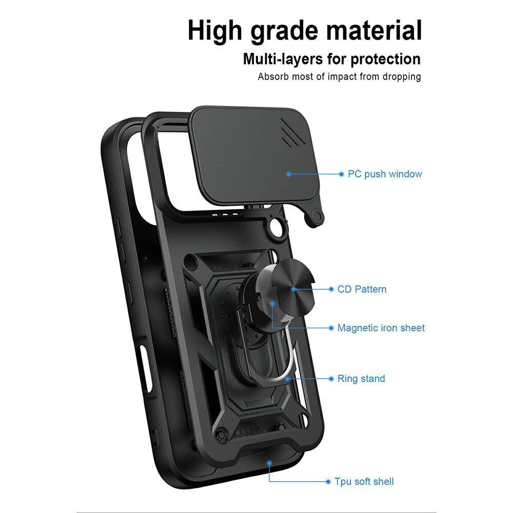 Hülle für Honor 600, OEM, CamShield, Schwarz