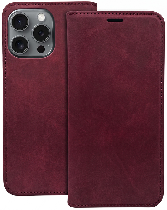 Coque pour Honor 600 Lite, OEM, Smart Suede, Bordeaux