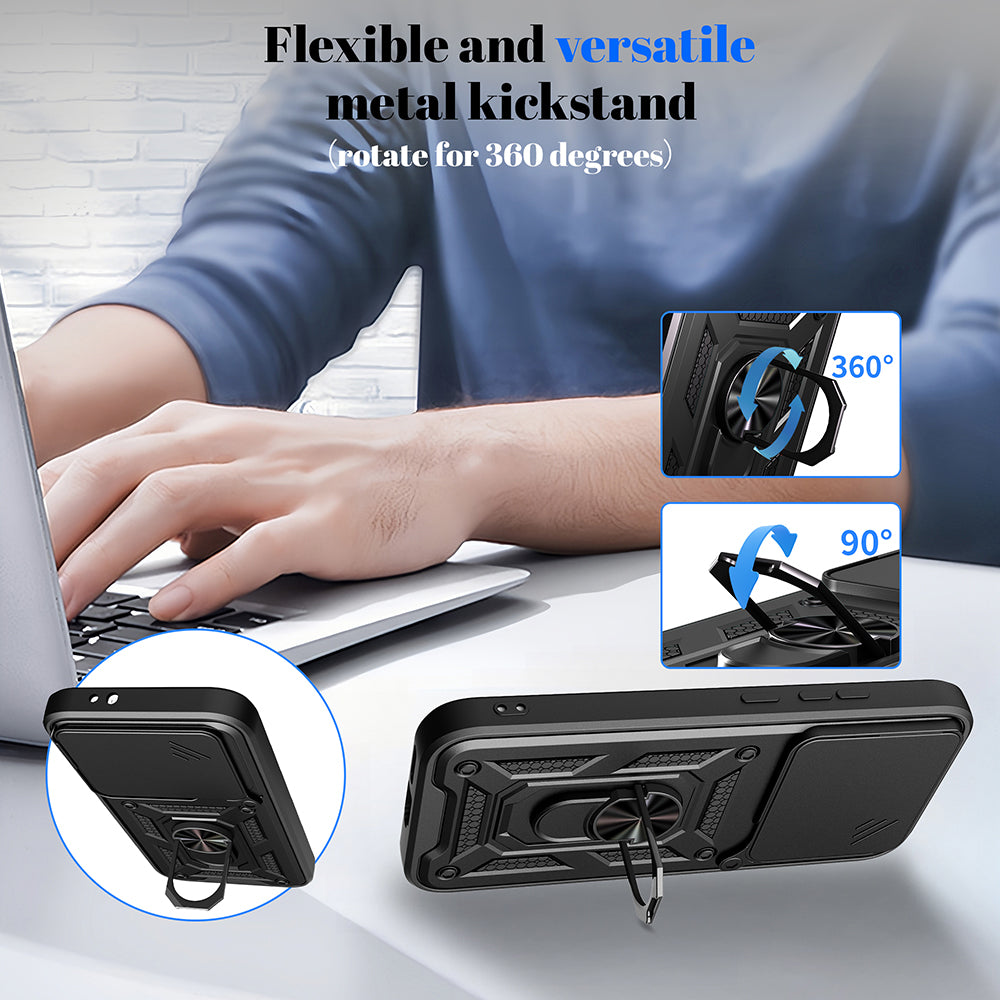 Case for Honor 600 Lite, Techsuit, CamShield, Black