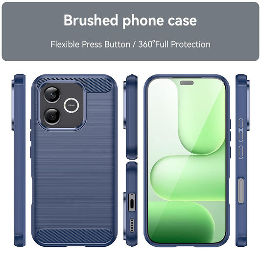 Custodia per Honor 600 Lite, Techsuit, Carbonio, Blu