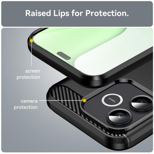 Custodia per Honor 600 Lite, Techsuit, Carbonio, Nera