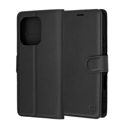 Custodia per Honor 600 Lite, Techsuit, Leather Folio, Nera