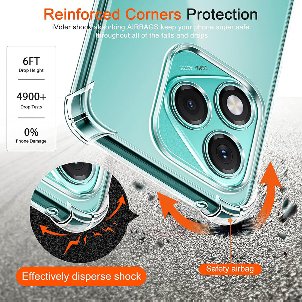 Custodia per Honor 600 Lite, Techsuit, Shockproof Clear, Trasparente