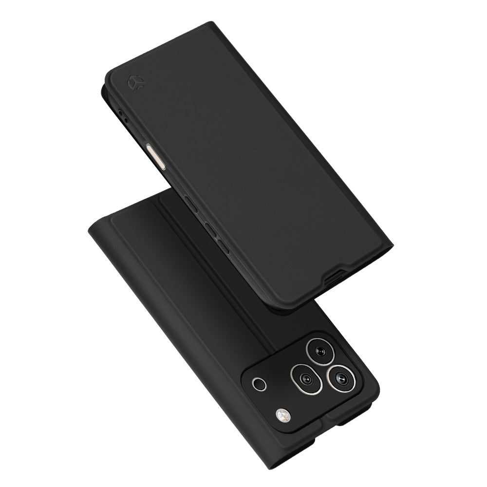 Custodia per Honor 600 Pro, Techsuit, Magskin Book, Nera