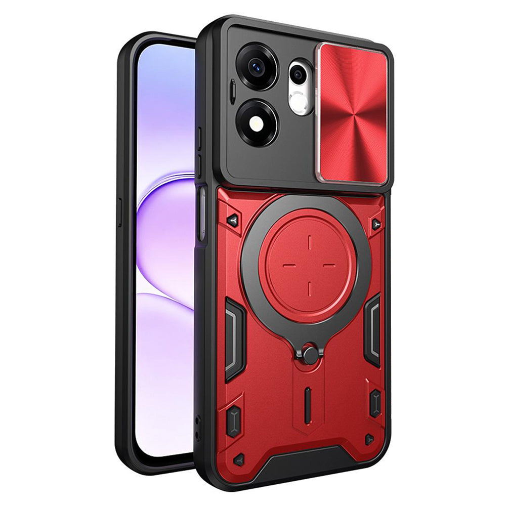 Custodia per Honor 600 Smart, Techsuit, CamGuard Pro, Rossa