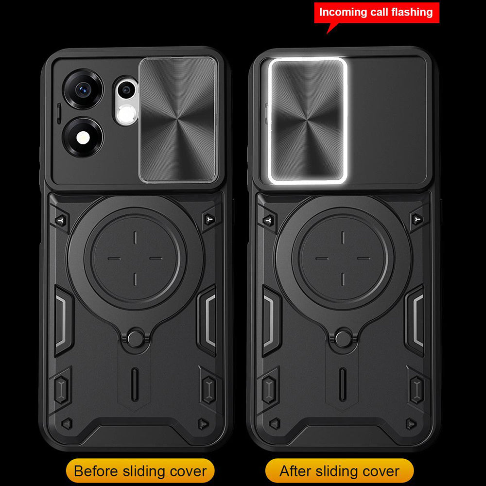 Custodia per Honor 600 Smart, Techsuit, CamGuard Pro, Rossa