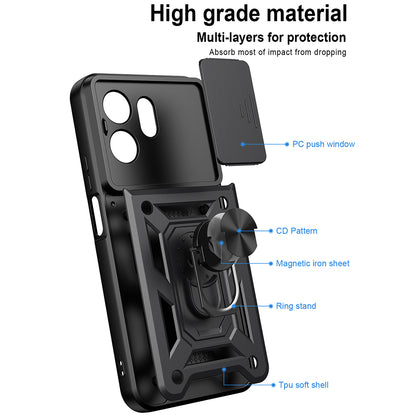 Custodia per Honor 600 Smart, Techsuit, CamShield, Verde