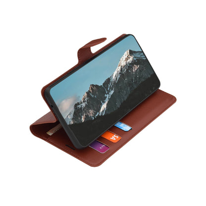 Custodia per Honor 600 Smart, Techsuit, Leather Folio, Marrone