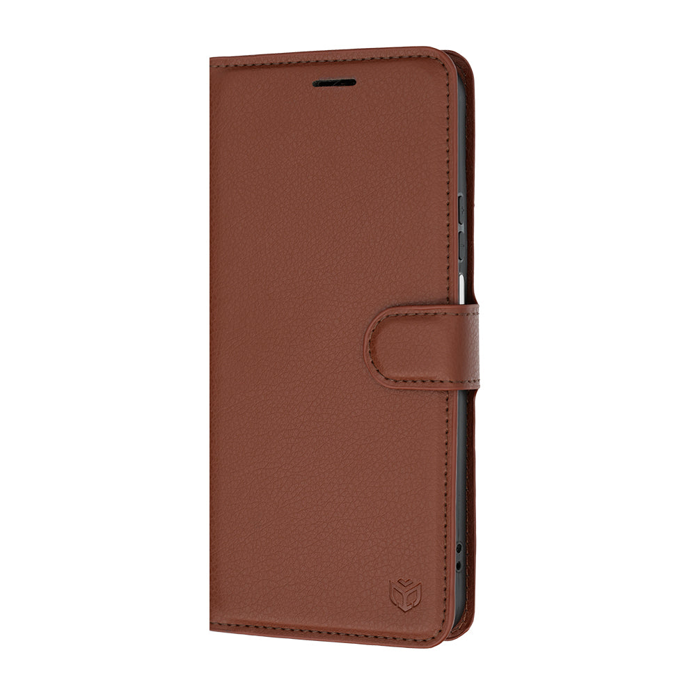 Custodia per Honor 600 Smart, Techsuit, Leather Folio, Marrone