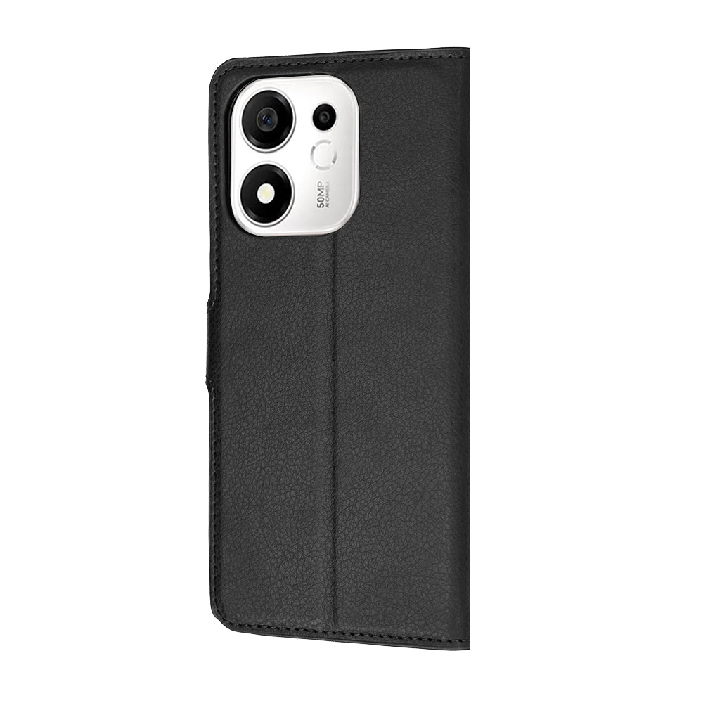 Coque pour Honor 600 Smart, Techsuit, Leather Folio, Noire