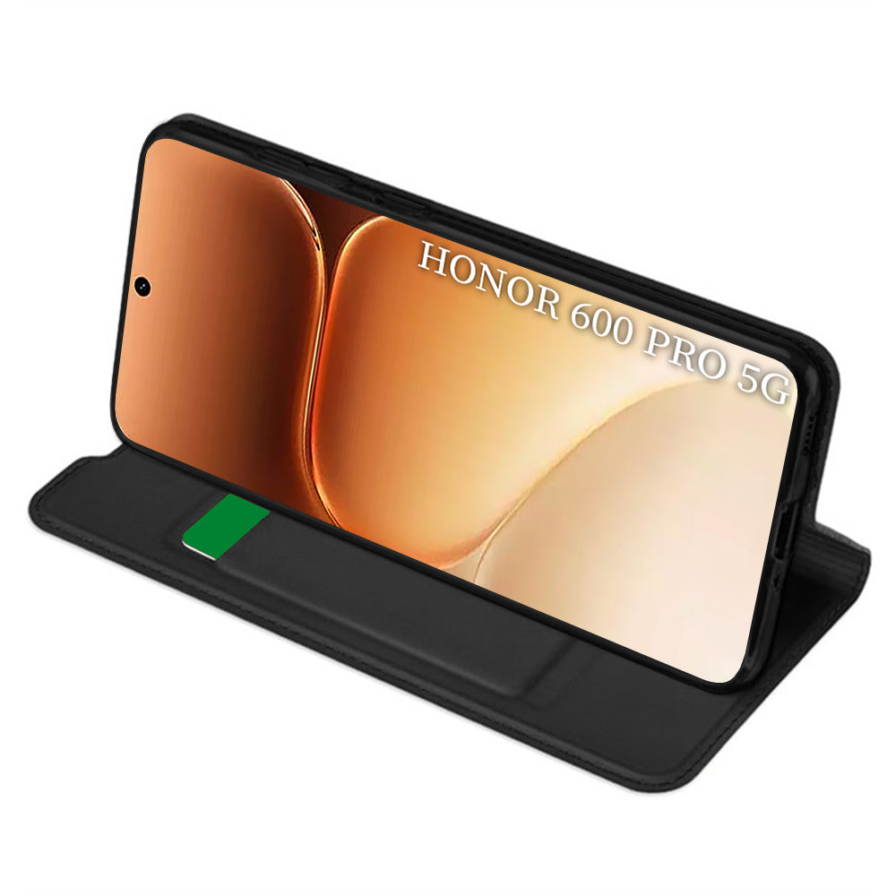 Custodia per Honor 600 Smart, Techsuit, Magskin Book Long Blitz Cutout, Nera