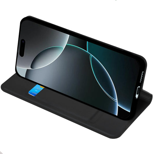Coque pour Honor 600 Smart, Techsuit, Magskin Book, Noire