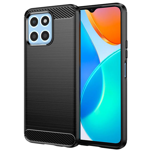 Custodia per Honor 70 Lite / X6 / X8 5G, Techsuit, Carbonio, Nera