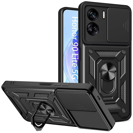 Hülle für Honor 90 Lite, Techsuit, CamShield, Schwarz