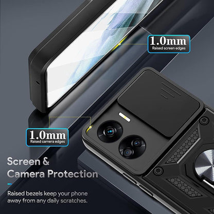 Custodia per Honor 90 Lite, Techsuit, CamShield, Nera