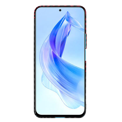 Custodia per Honor 90 Lite, Techsuit, Carbonite FiberShell, Nero Rosso