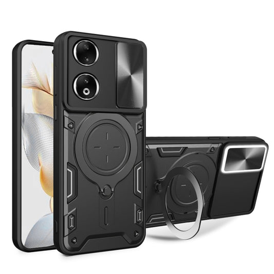Custodia per Honor 90, Techsuit, CamGuard Pro, Nera