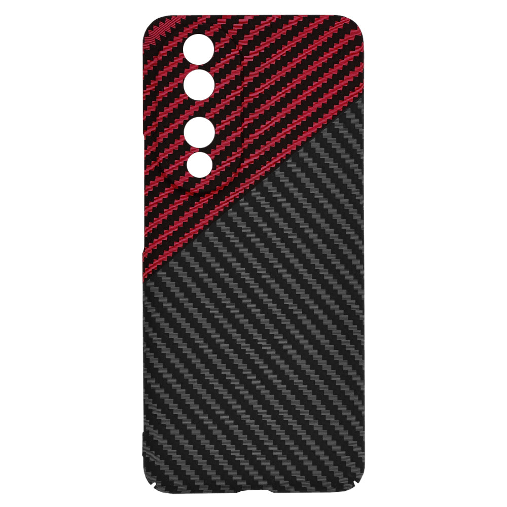Custodia per Honor 90, Techsuit, Carbonite FiberShell, Nero Rosso