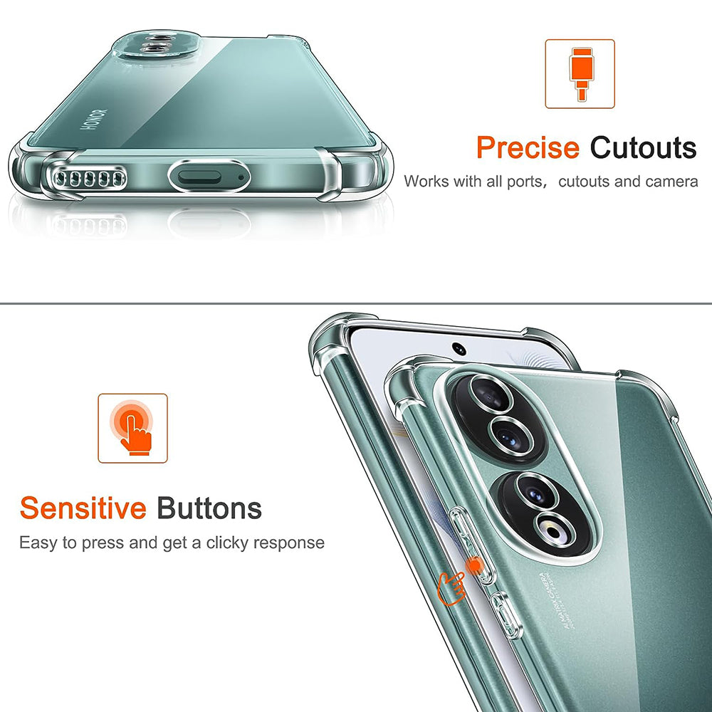 Hülle für Honor 90, Techsuit, stoßfest klar, transparent