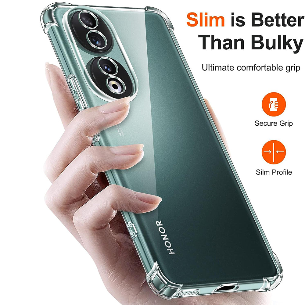 Hülle für Honor 90, Techsuit, stoßfest klar, transparent