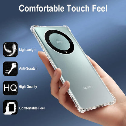 Custodia per Honor Magic5 Lite, Techsuit, Shockproof Clear, Trasparente