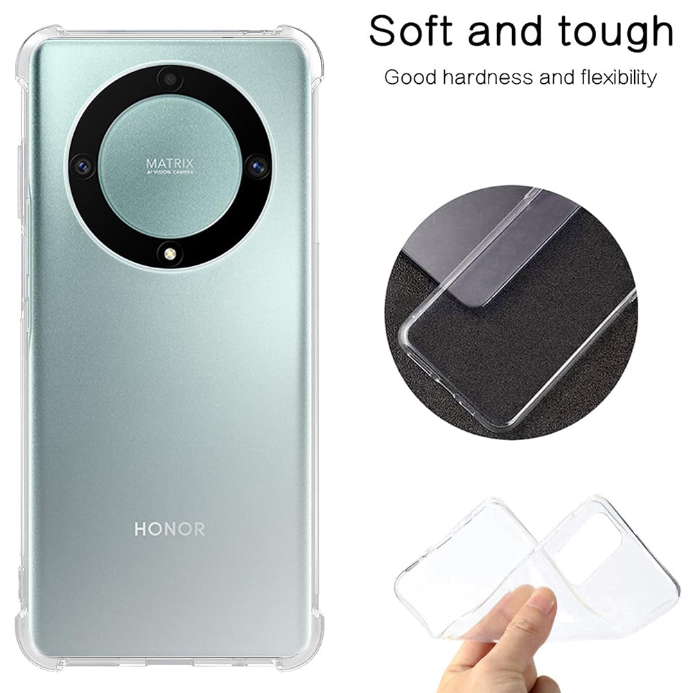 Custodia per Honor Magic5 Lite, Techsuit, Shockproof Clear, Trasparente