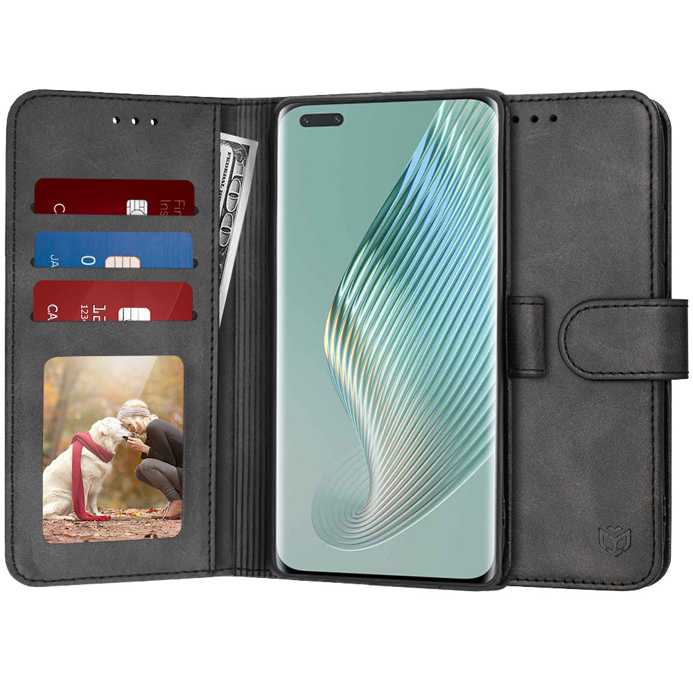 Custodia per Honor Magic5 Pro, Techsuit, Diary Book, Nera