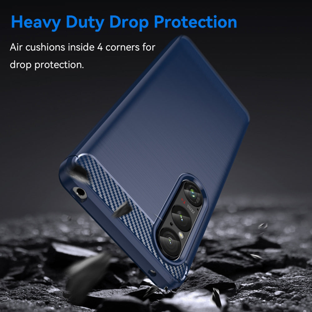 Custodia per Honor Magic6 Lite, Techsuit, Carbonio, Blu