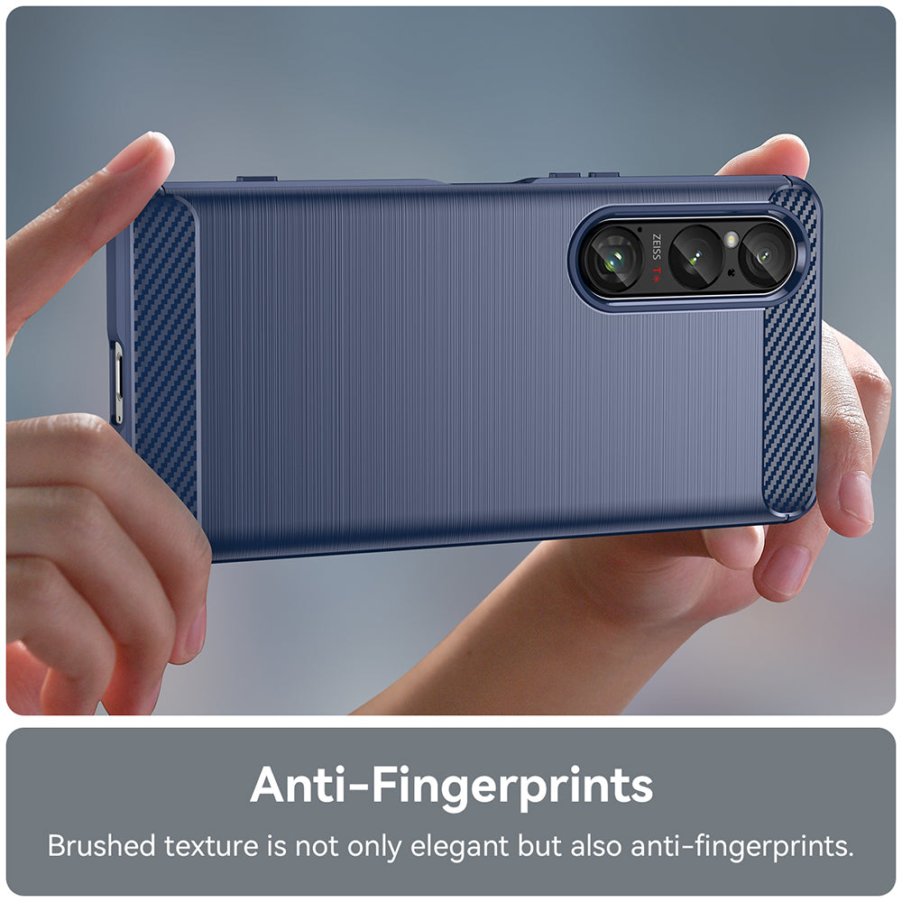 Custodia per Honor Magic6 Lite, Techsuit, Carbonio, Blu