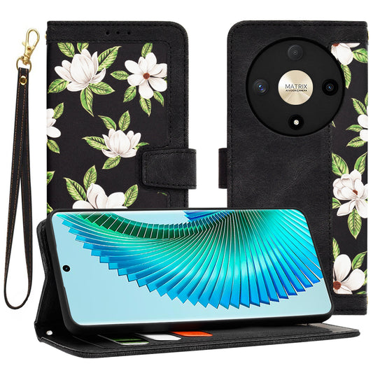 Coque pour Honor Magic6 Lite, Techsuit, FlipCraft, Noire