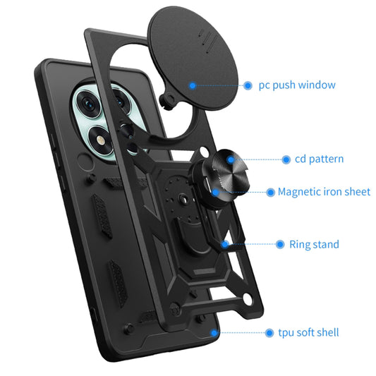Coque pour Honor Magic7 Pro, Techsuit, CamShield, Noire