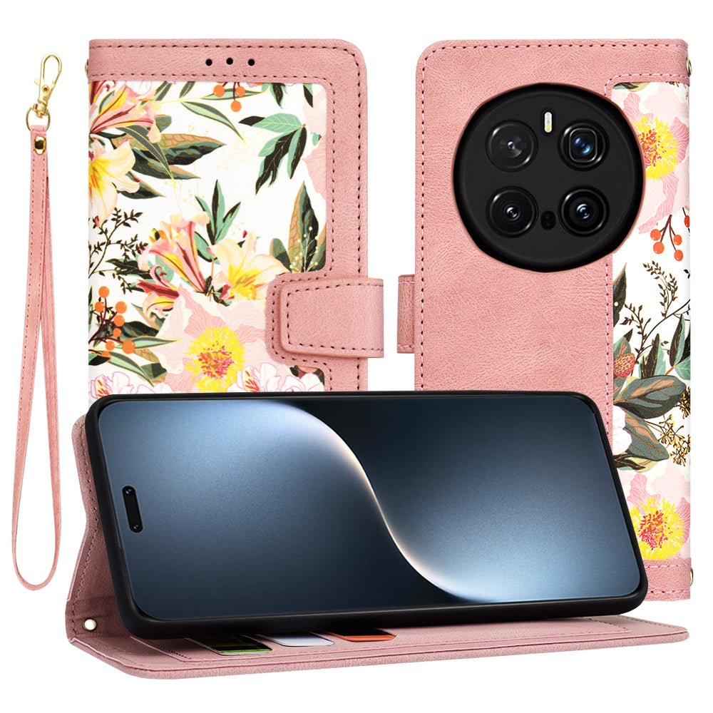 Hülle für Honor Magic7 Pro, Techsuit, FlipCraft, Rosa