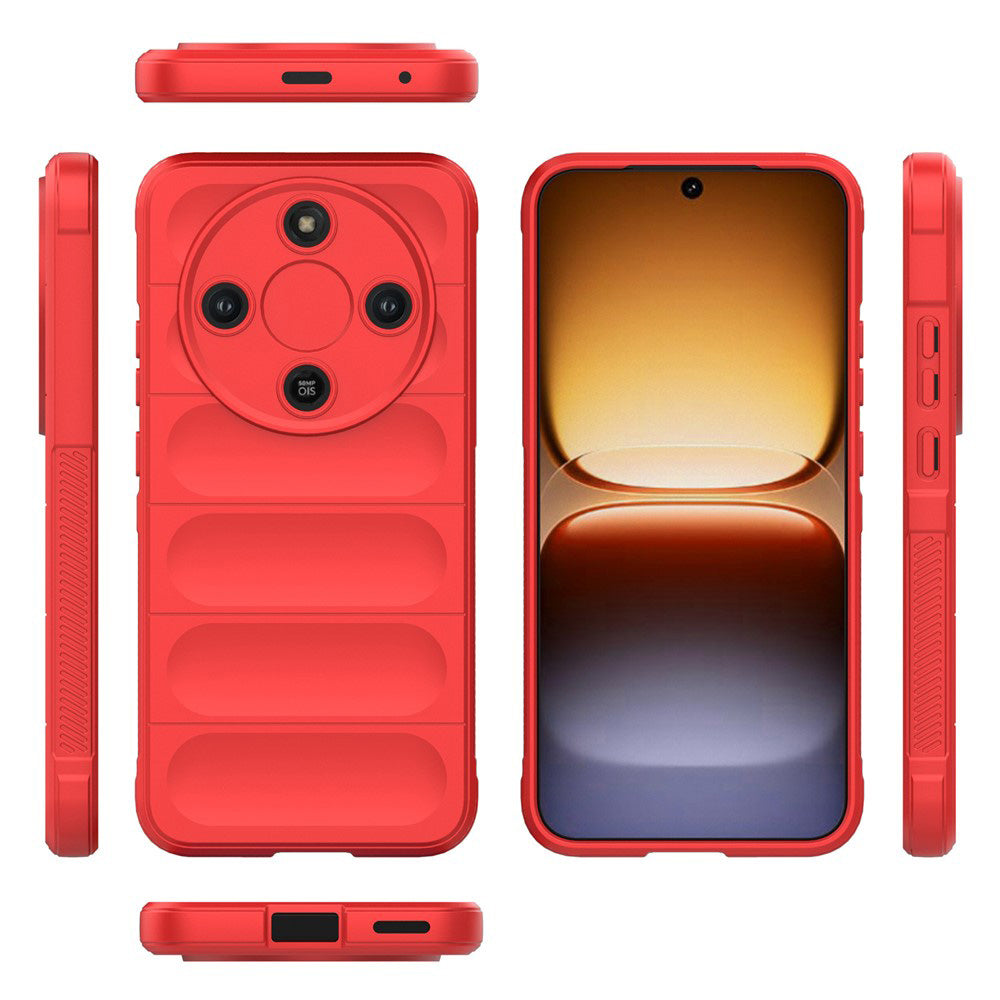 Étui pour Honor Magic8 Lite, Techsuit, Magic Shield, Rouge