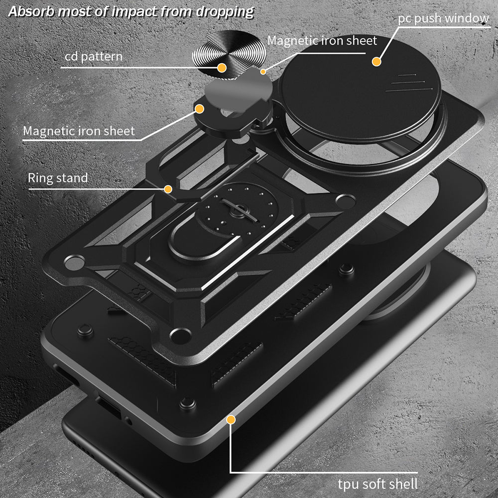 Hülle für Honor Magic8 Pro, Techsuit, CamShield, Grün