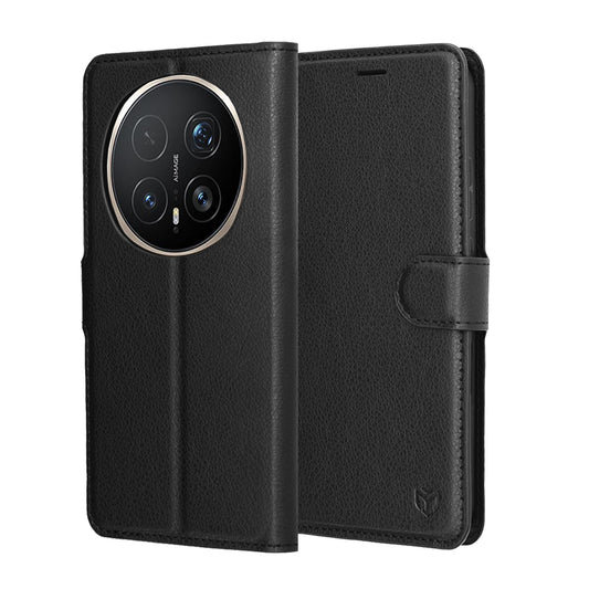 Custodia per Honor Magic8 Pro, Techsuit, Leather Folio, Nera
