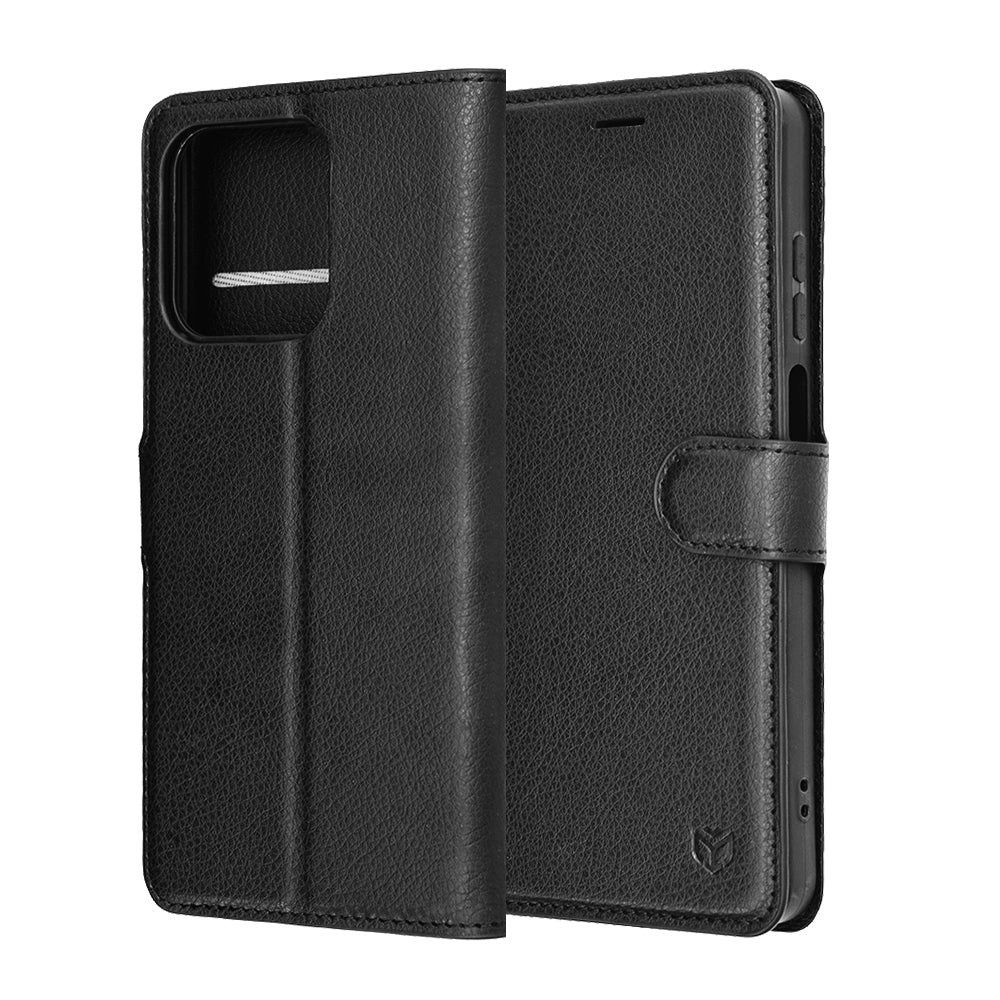 Case for Honor X5c Plus, Techsuit, Leather Folio, Black