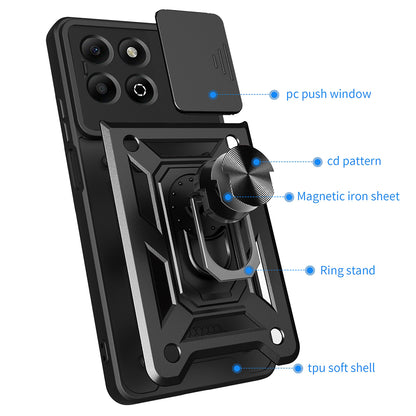 Custodia per Honor X6b, Techsuit, CamShield, Nera