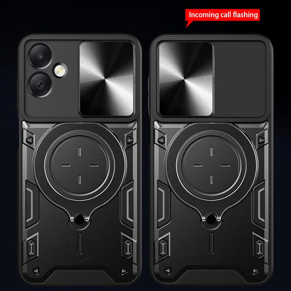 Custodia per Honor X7c / 200 Smart, Techsuit, CamGuard Pro, Nera