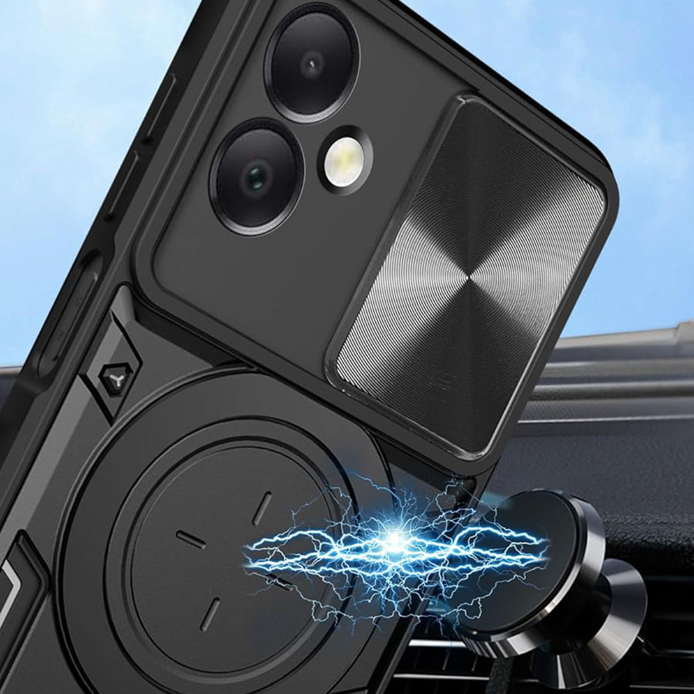 Custodia per Honor X7c / 200 Smart, Techsuit, CamGuard Pro, Nera