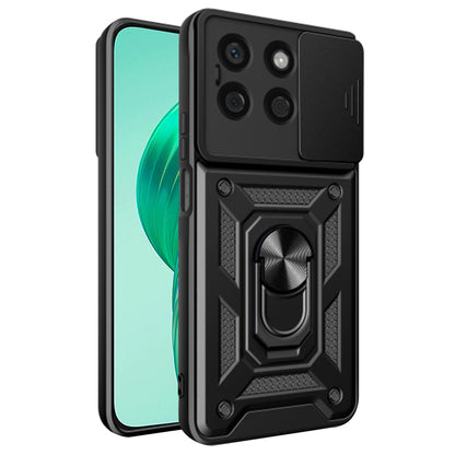 Coque pour Honor X8b, Techsuit, CamShield, Noire