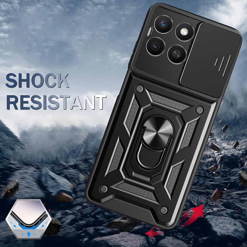 Custodia per Honor X8c, Techsuit, CamShield, Blu