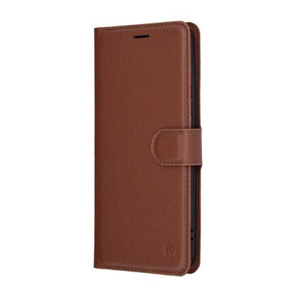 Hülle für Honor X8c, Techsuit, Leder-Folio, Braun