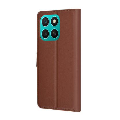 Hülle für Honor X8c, Techsuit, Leder-Folio, Braun