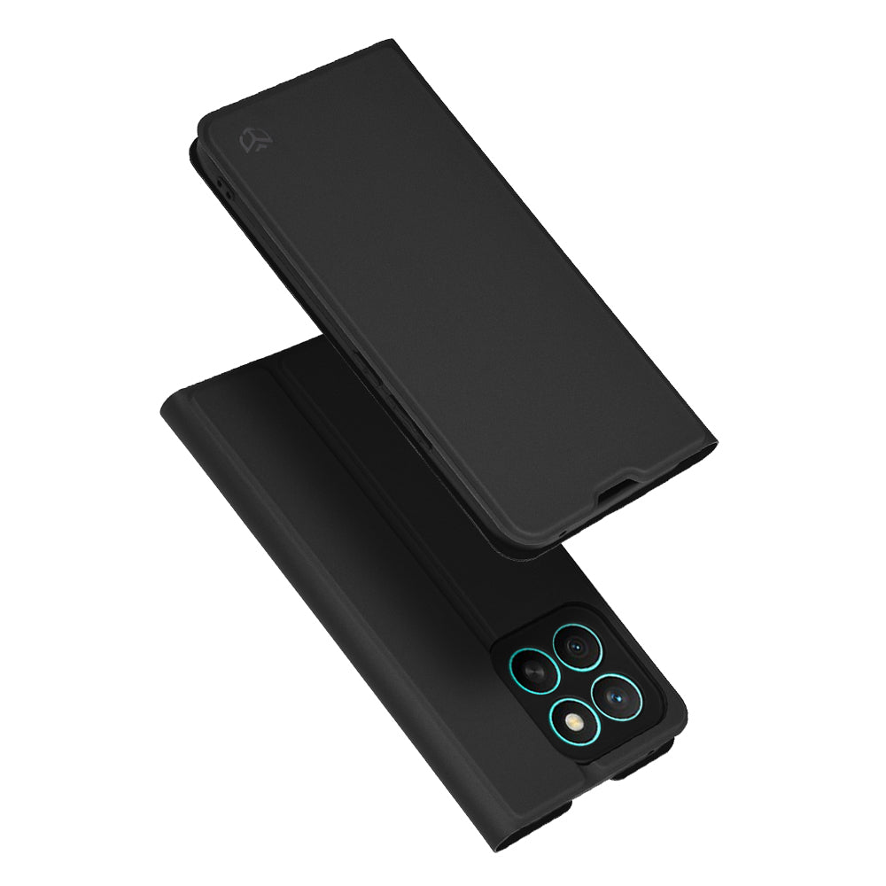 Hülle für Honor X8c, Techsuit, Magskin Book, Schwarz