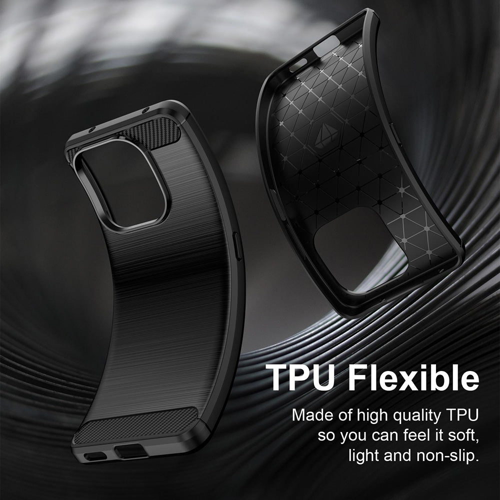 Custodia per Honor X8d, Techsuit, Carbonio, Nera