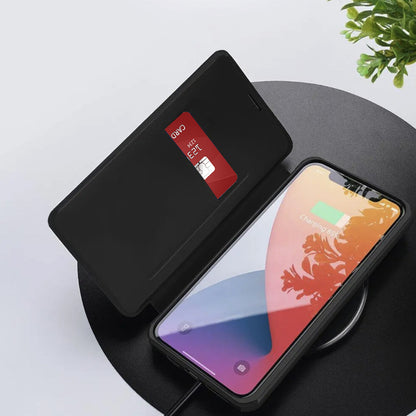 Custodia per Honor X8d, Techsuit, Magskin Book, Nera