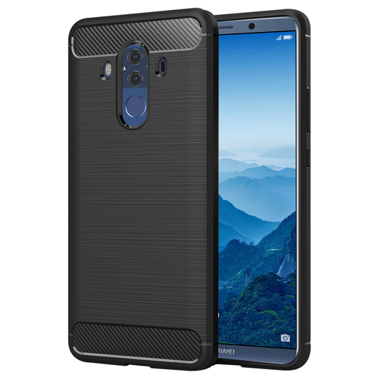 Custodia per Huawei Mate 10 Pro, Techsuit, Carbonio, Nera